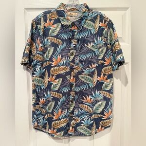 Hollister Men’s Vibrant Tropical Cotton Shirt Size M